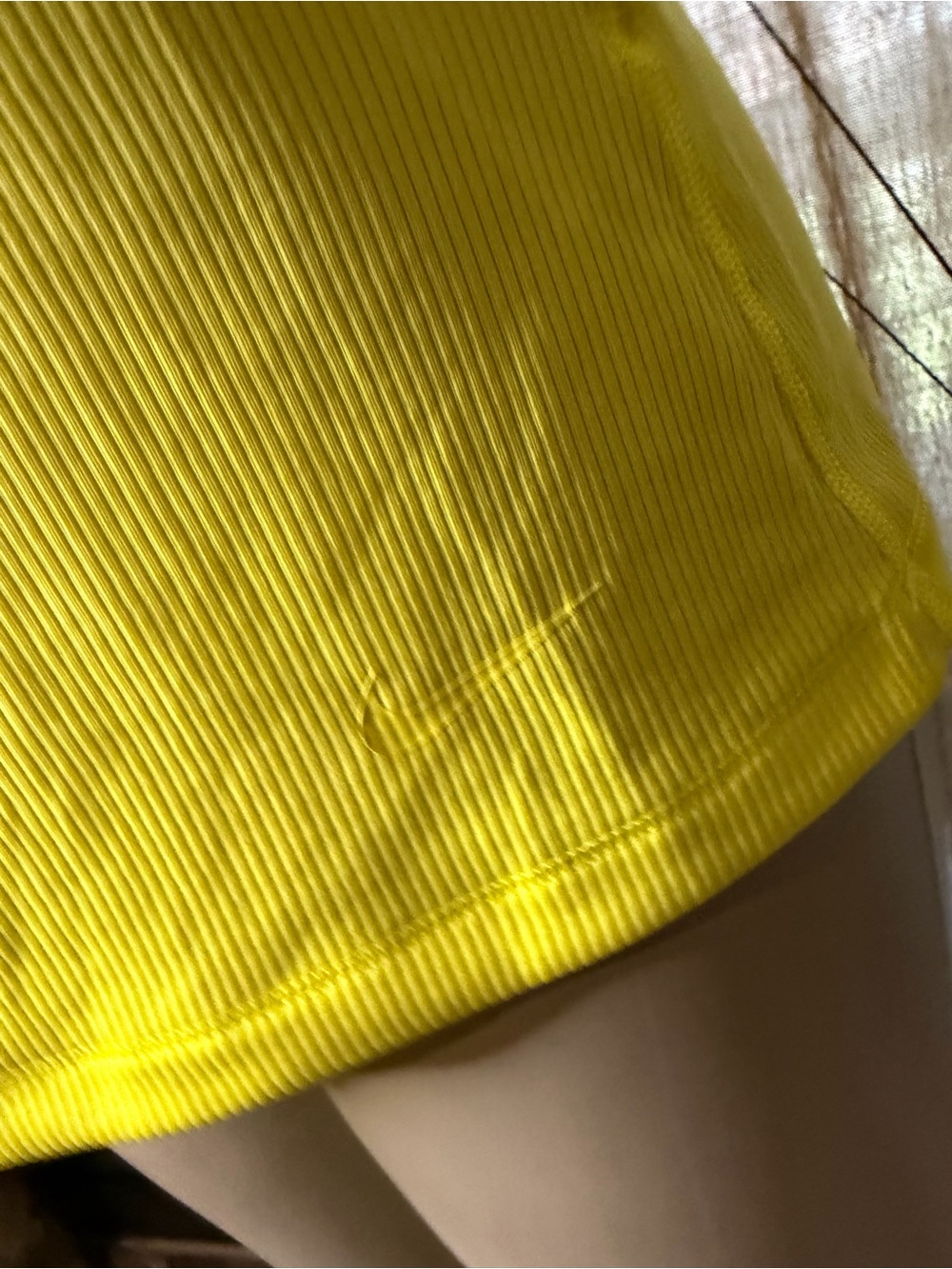 Nike Neon Yellow Ribbed Racerback Tank Top - Picture 5 of 6